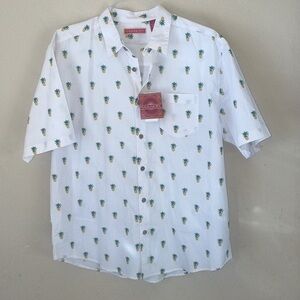 NWT HAVANERA Button Down pineapple Top! Large